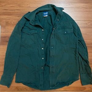 Vintage Forest Green Wrangler Button-up/Overshirt